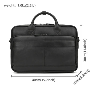 Xajzpa   Crazy Horse Genuine Leather Men Briefcase Vintage 16 inch Big Business Laptop Handbag Large Cowhide Messenger Shoulder Bag Man